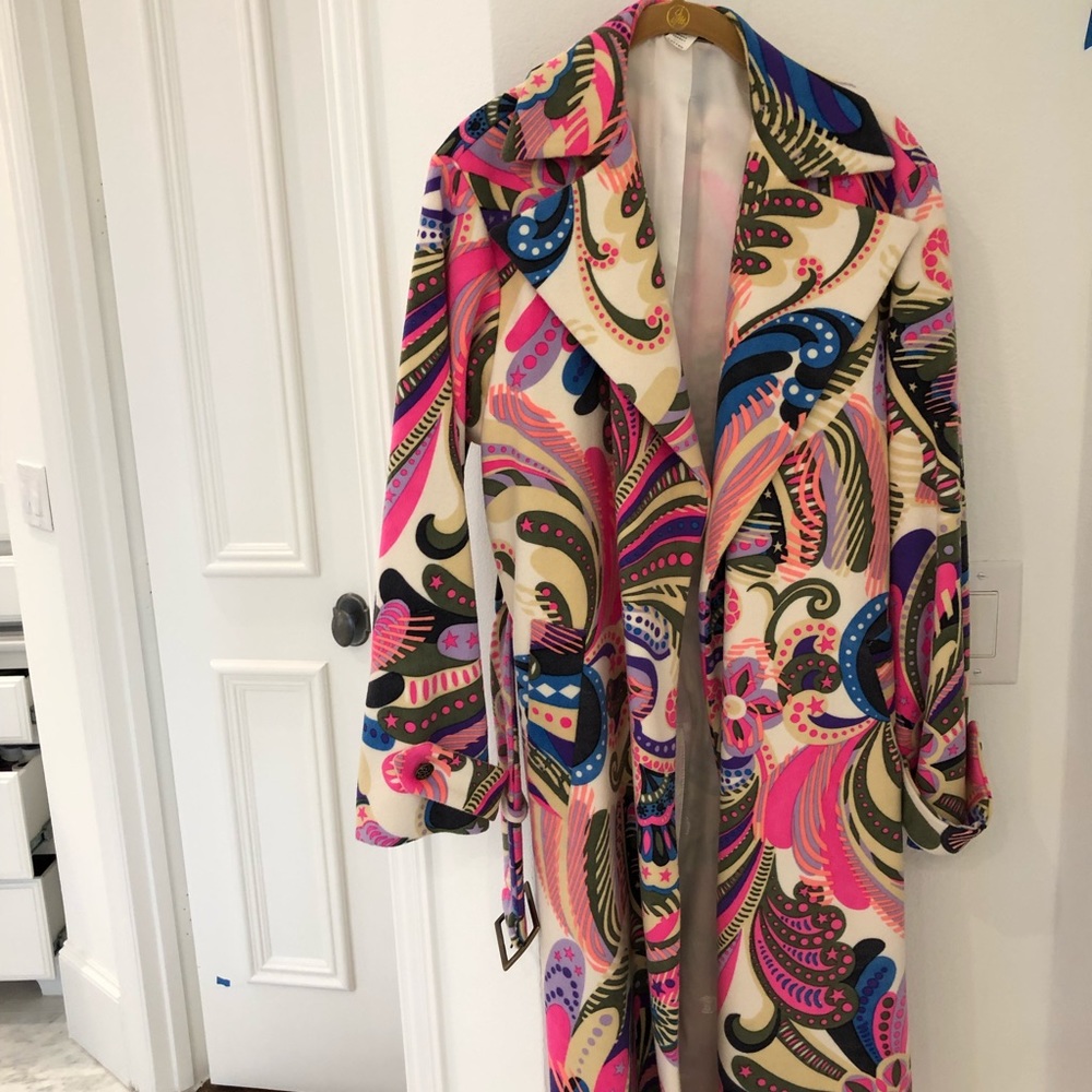 Fabulous Versace couture paisley trench coat